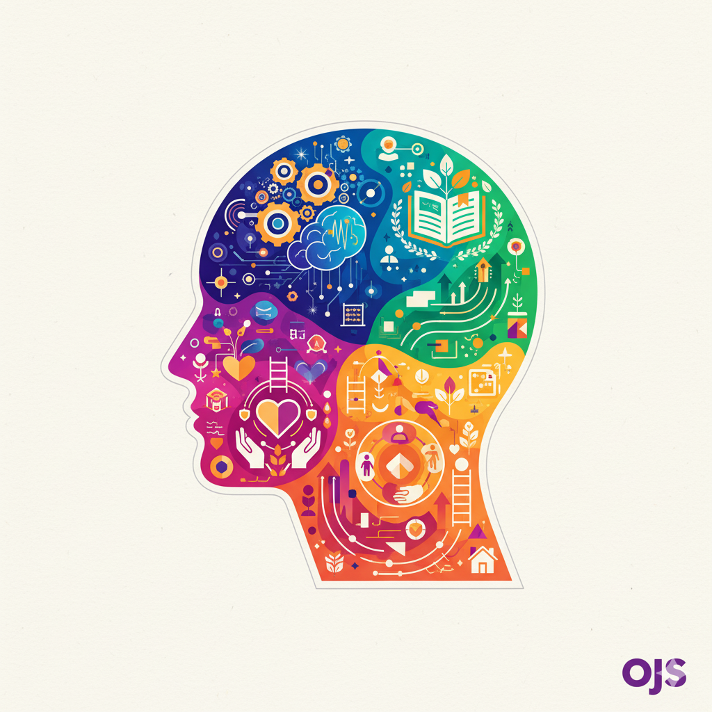 A Essência das Humanas: Design minimalista e colorido que conecta o pensamento, a educação e a transformação social. O retrato da intersecção entre o indivíduo e a sociedade.